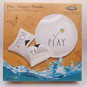 Rae Dunn Doggy Paddle Water Floats and Play Beach Ball
